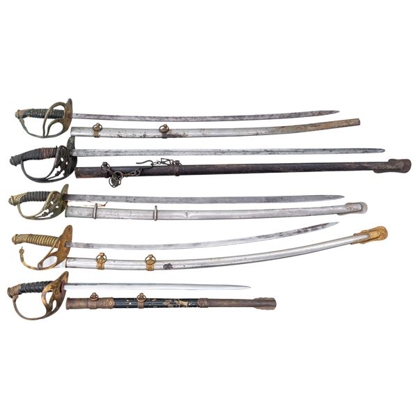 5 CHILD SIZE TOY SWORDS.