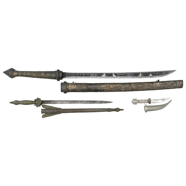 3 TOURIST STYLE EDGED WEAPONS.