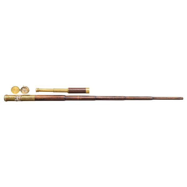 EXCEPTIONAL HEREFORDSHIRE MILITIA WALKING STICK.