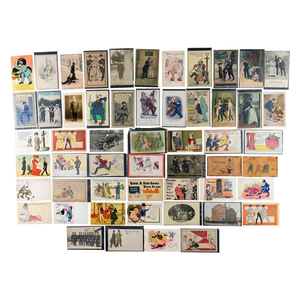 LARGE GROUP OF CIRCA 1905 POLICE POSTCARDS.