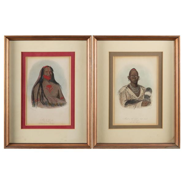 2 NATIVE AMERICAN PRINTS BY CATLIN.