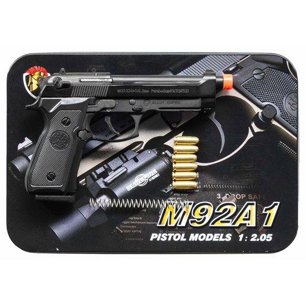 ALLOY EMPIRE MINIATURE BERETTA 92A1 PISTOL MODEL.