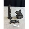 Image 1 : Very Nice West Coast Native Carving Lot Totem Pole, Whale etc