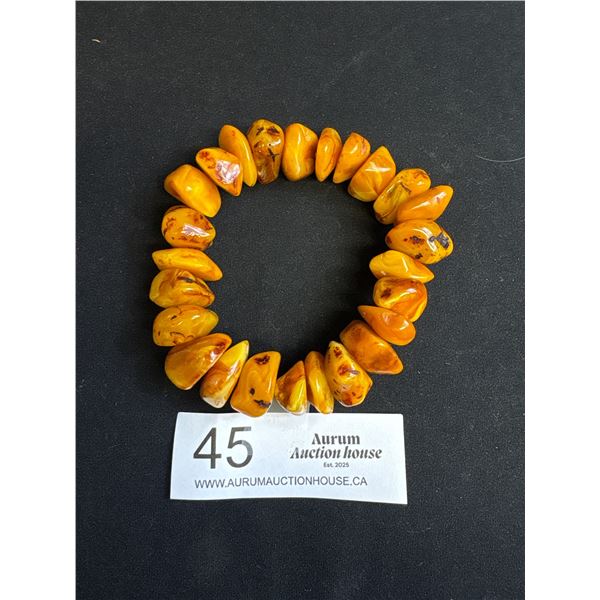 Awesome Huge Chunky Vintage Amber Bracelet