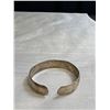 Image 3 : Antique Sterling Silver Etched Cuff Bangle Marked Sterling Very Nice!