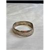 Image 4 : Antique Sterling Silver Etched Cuff Bangle Marked Sterling Very Nice!