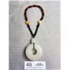 Image 1 : Huge Old Heavy Estate Button Jade Pendant