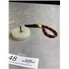 Image 3 : Huge Old Heavy Estate Button Jade Pendant