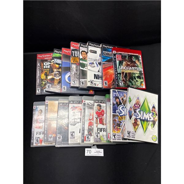 Collection of Playstation Games, 1 Xbox, Including Sims 3 Etc