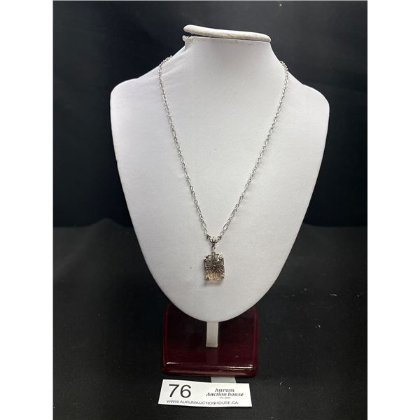 Vintage Silver Laravleir Filigree Necklace