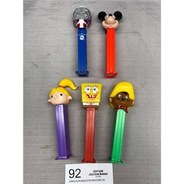 Lot of 5 Pez Dispensers