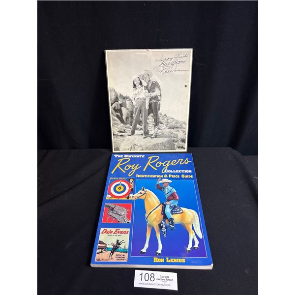 Autogrpahed Roy Rogers 8" x 10" Photo + Roy Rogers Collecter Book