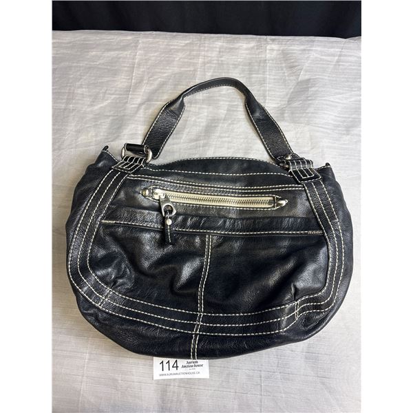 Very Nice Soft Black Leather Fossil Purse in Gret Shape