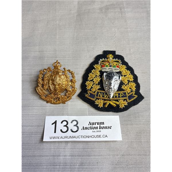 Vintage RCMP Cloth Patch and Cap Badge