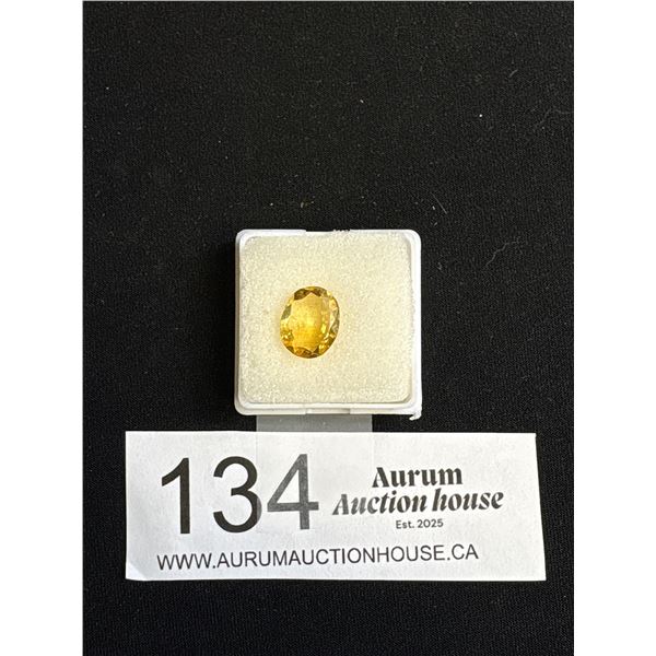 Natural Citrine 3.195 ct 10.83 x 8.77 x 4.97 mm. Oval Cut - Loupe Clean- Brazil Untreated