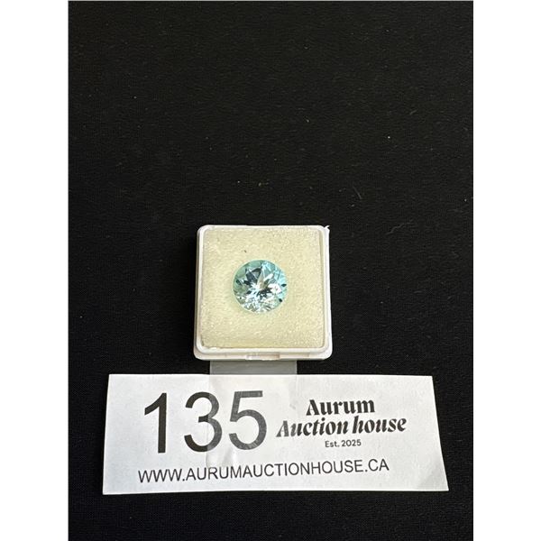 Sky Blue Topaz 5.99 ct 11.10 x 7.37 mm Round Cut - Loupe Clean - Brazil Enhanced