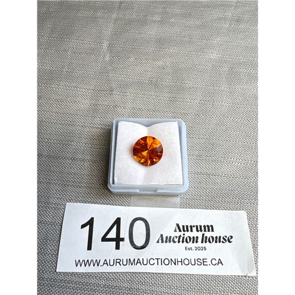 Lab Created Padpardascha Sapphire 6.3 ct. 11.35 x 11.35 x7.05 mm Brilliant (Round). VVS  - IF Unheat