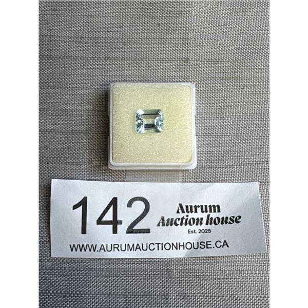 Natural Sky Blue Topaz 3.605 ct. 8.74 x 7.49 x 5.57 mm. Emerald Cut - Loupe Clean - Brazil