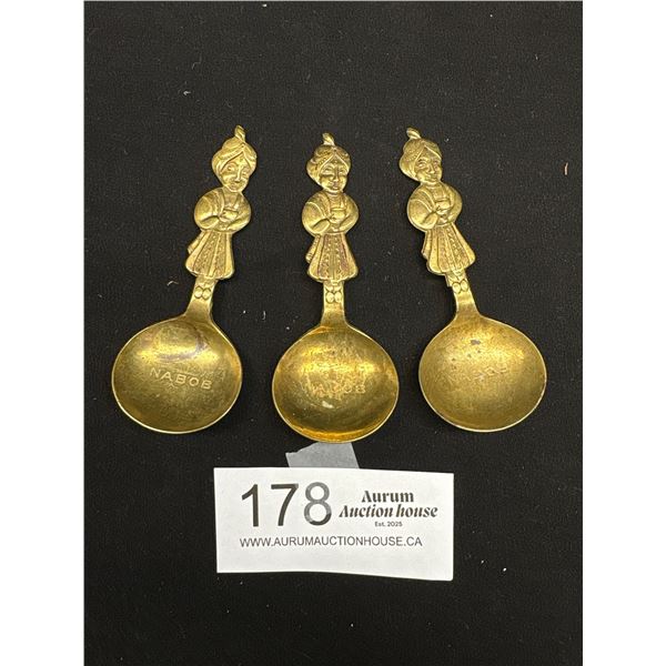 3 Vintage Nabob Coffee Spoons