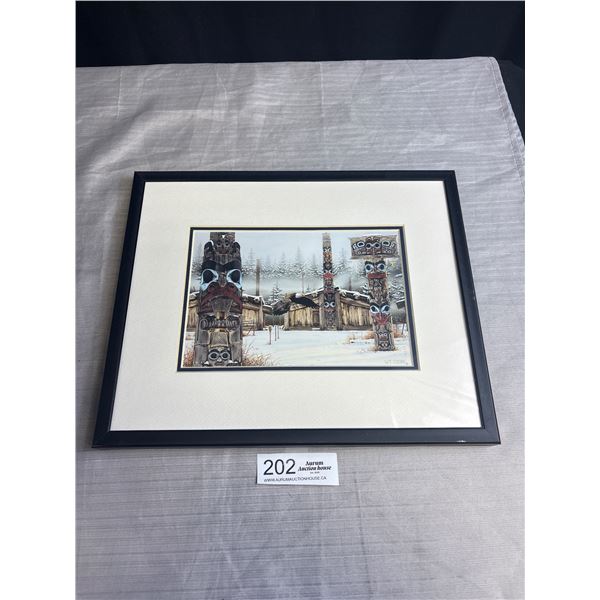 Nicely Framed West Coast Native Print By Warren Thomas Cooke