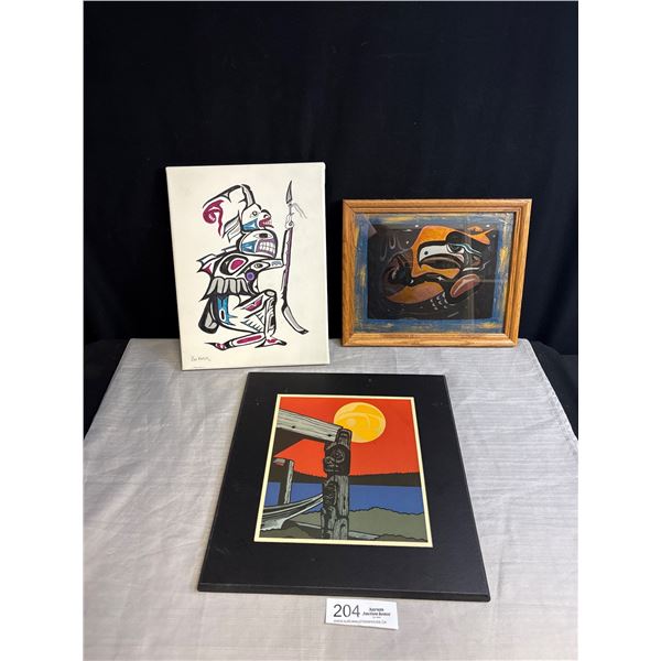 A Lot of 3 West Coast Native Prints Signed By Artist