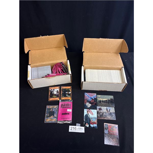 4 Boxes of Vintage Collector Cards, Civil War Etc