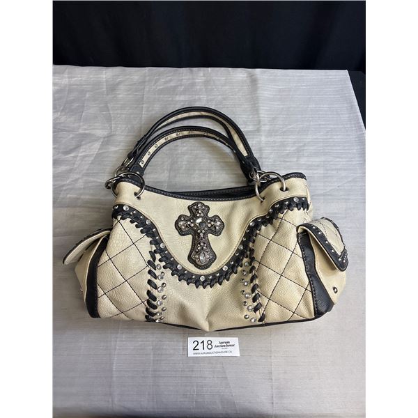 Vintage Soft Leather Rustic Coutures Purse