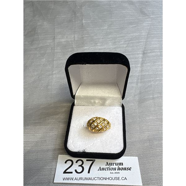 Very Nice Size 8 Heavy Gold Plated Gold Ring