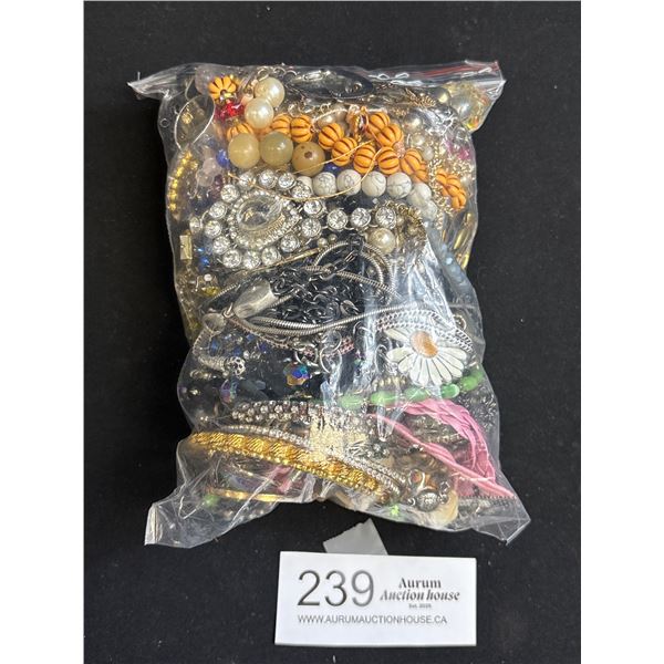 Ziploc Bag Full of Vintage Jewelry and Jewelry Parts
