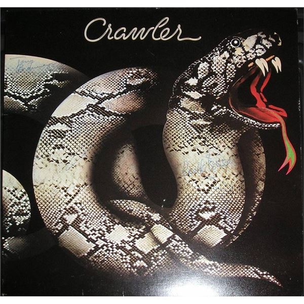 Crawler signed album by Rabbit Bundrick, Tony Braunagel, Geoff Whitehorn and Terry Wilson