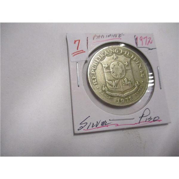 1972 PHILIPINES SILVER PESO