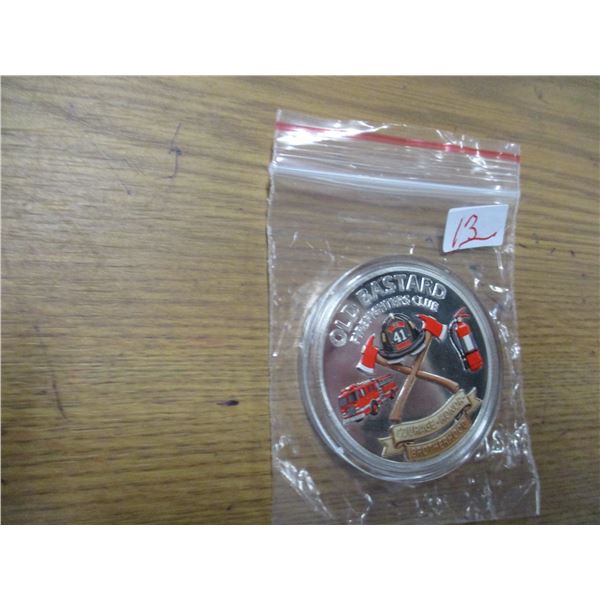 "OLD BASTARD" FIREFIGHTER CLUB TOKEN