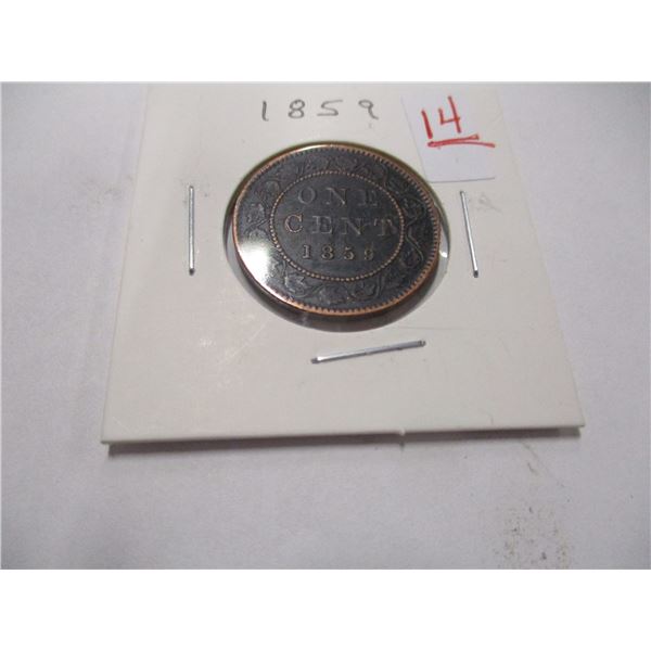 1859 CANADA VICTORIAN LARGE PENNY