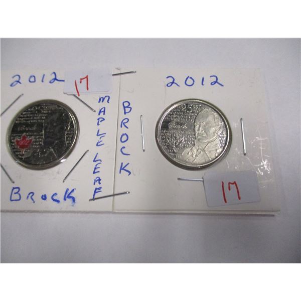 2012 RED MAPLE LEAF & BROCK CANADA QUARTERS