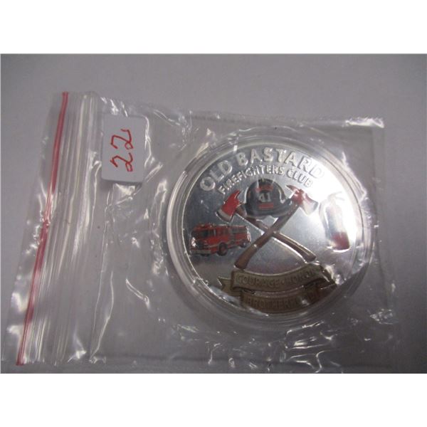 "OLD BASTARD" FIREFIGHTER CLUB TOKEN