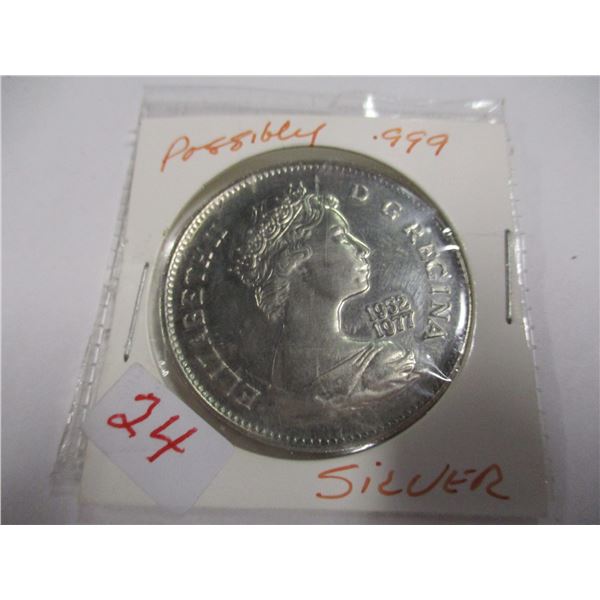 1952 - 1977 QUEEN ELIZABETH SILVER JUBILEE COIN