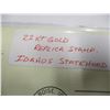Image 4 : 22 KT GOLD REPLICA STAMP IDAHO STATEHOOD
