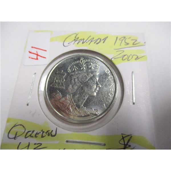 1952 - 2002 QUEEN ELIZABETH II CANADA HALF DOLLAR