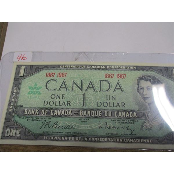 1867 - 1967 CANADA $1 BILL