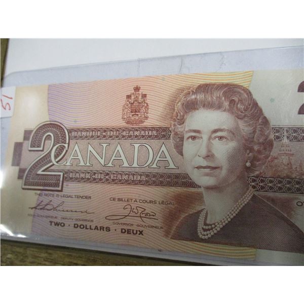 1986 CANADA $2 BILL