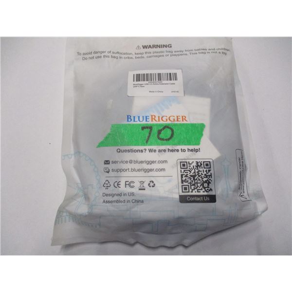 25' BLUE RIGGER USB EXTENSION CABLE - PACKAGE