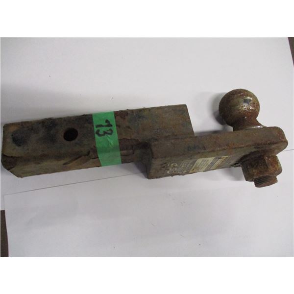 2" TRAILER BALL ON ZERO DROP HITCH