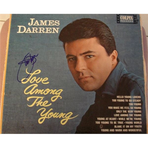 James Darren Love Among the Young signed album