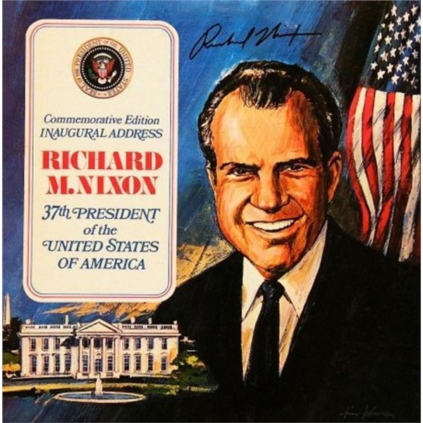 President Richard Nixon signed Inaugural Address album