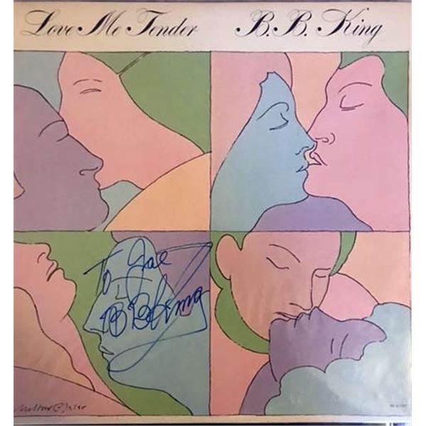 B B King Love Me Tender signed album