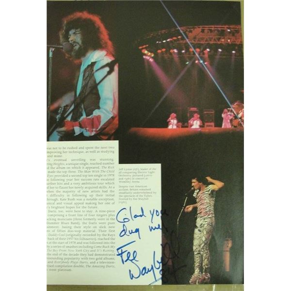 Fee Waybill autograph on a book photo