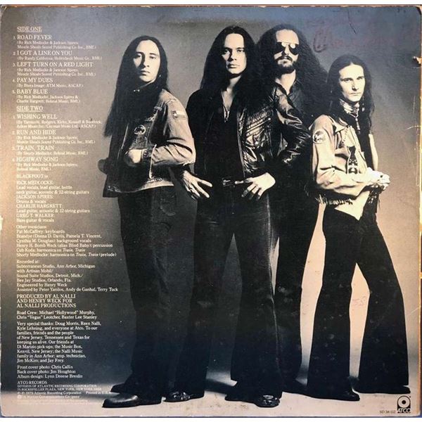 Blackfoot signed extremely rare Tour program signed by Rickey Medlocke, Jackson Spires, Greg Walker 