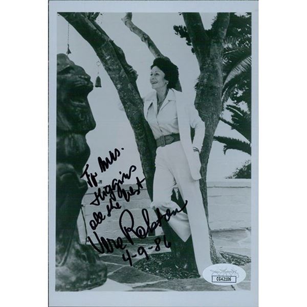 Vera Ralston Actress Signed 5x7 Glossy Photo JSA Authenticated Personalized