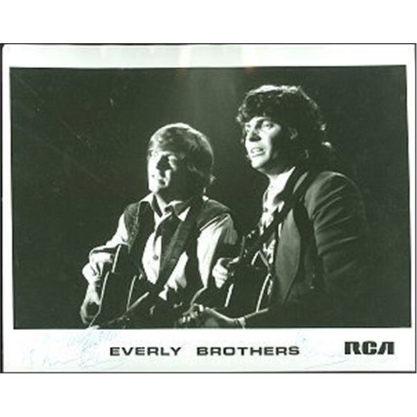 Rare The Everly Brothers band signed vintage photo