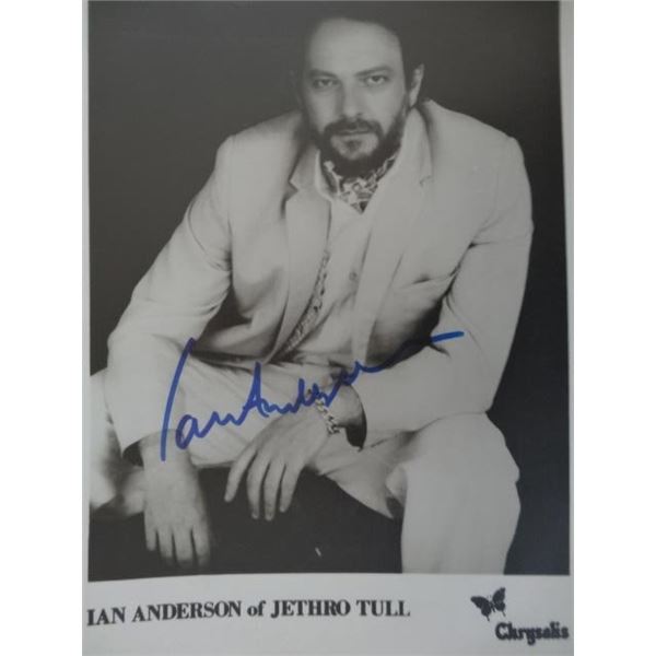 Jethro Tull Ian Anderson signed photo